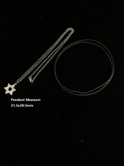 Star Of David Pendant Hexagram Pendant Sterling Silver 925