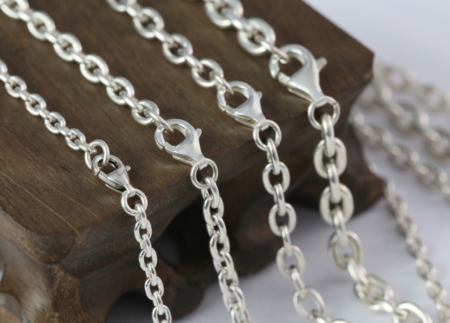 Silver Chain Mens Chain Sterling 925 Chain 3mm 4mm 4.5mm 5.5mm