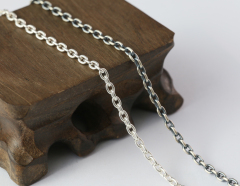 Silver Chain Mens Chain Sterling 925 Chain 3mm 4mm 4.5mm 5.5mm