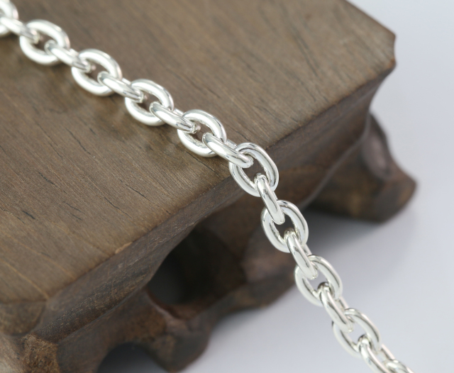 Silver Chain Mens Chain Sterling 925 Chain 3mm 4mm 4.5mm 5.5mm