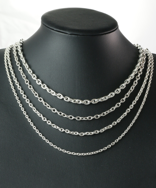 Silver Chain Cable Chain Mens Chain Sterling Silver 925 Chain 3mm 4mm 4.5mm 5.5mm