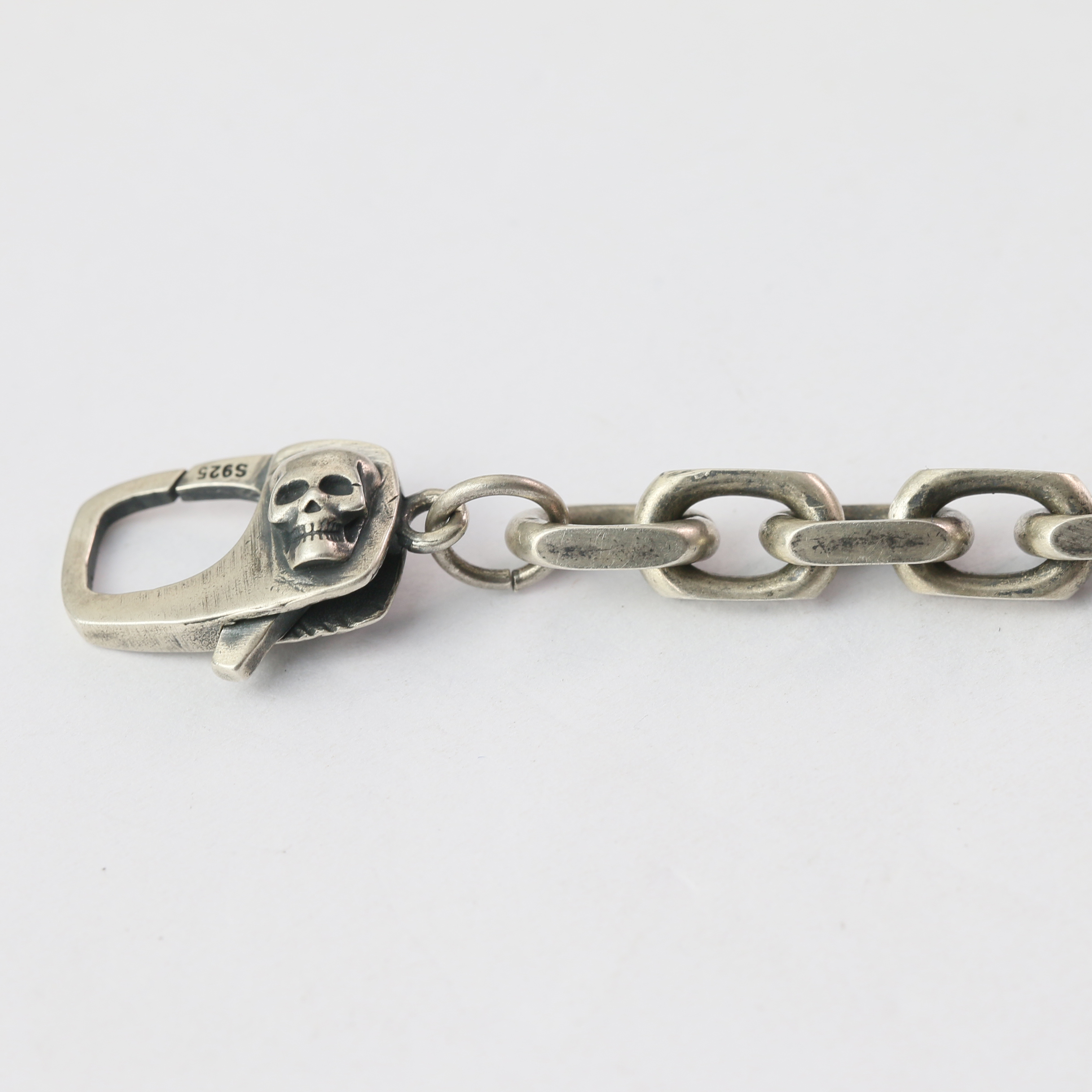 Skull Bracelet Chain  Silver Chain Mens Chain Sterling 925 Chain