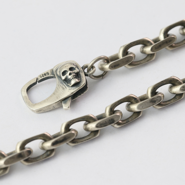 Skull Bracelet Chain  Silver Chain Mens Chain Sterling 925 Chain