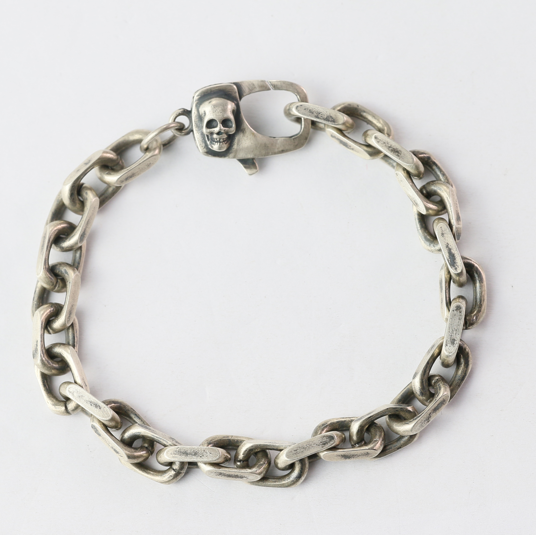 Skull Bracelet Chain  Silver Chain Mens Chain Sterling 925 Chain