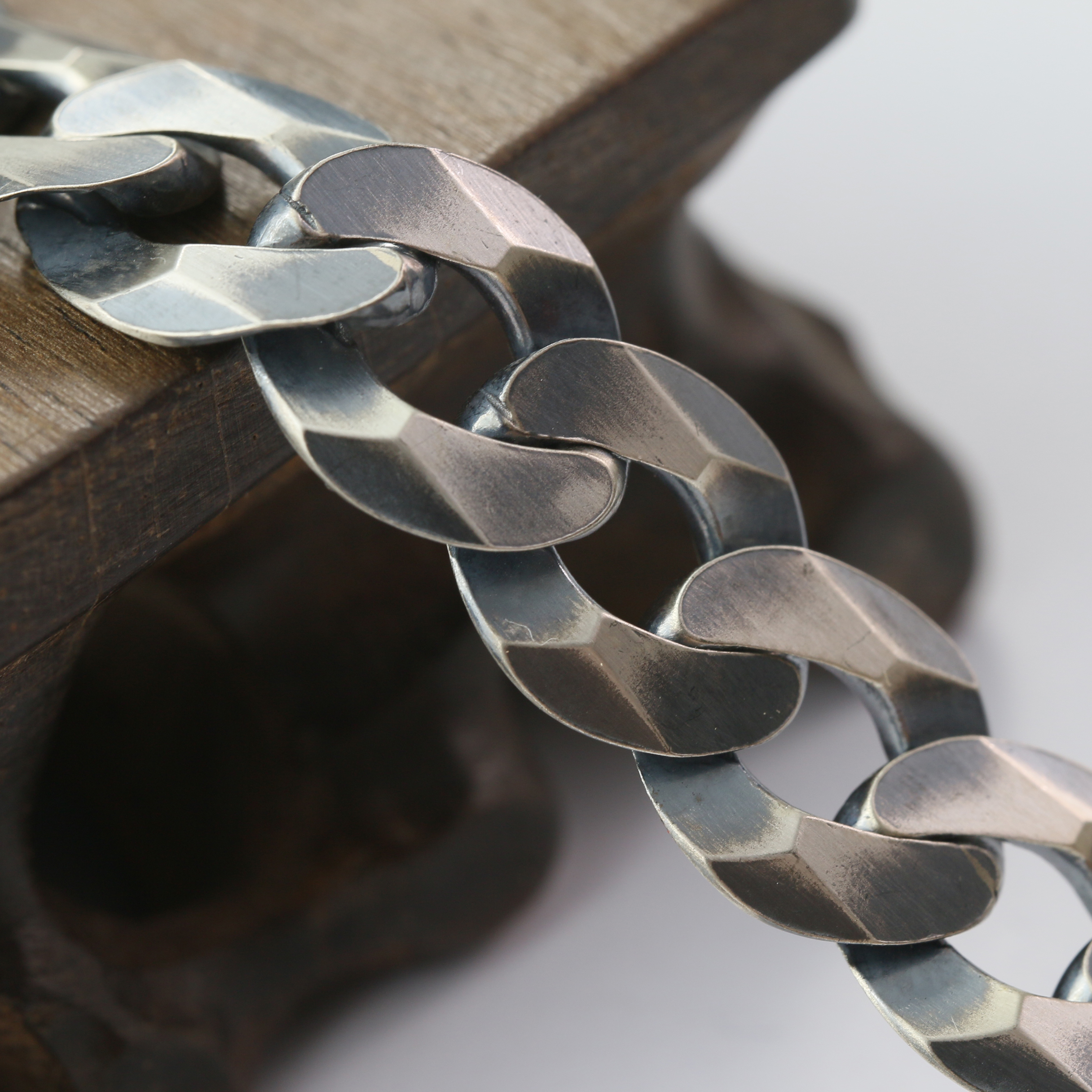 Silver Bracelet Chain Mens Chain Sterling 925 Chain 13mm