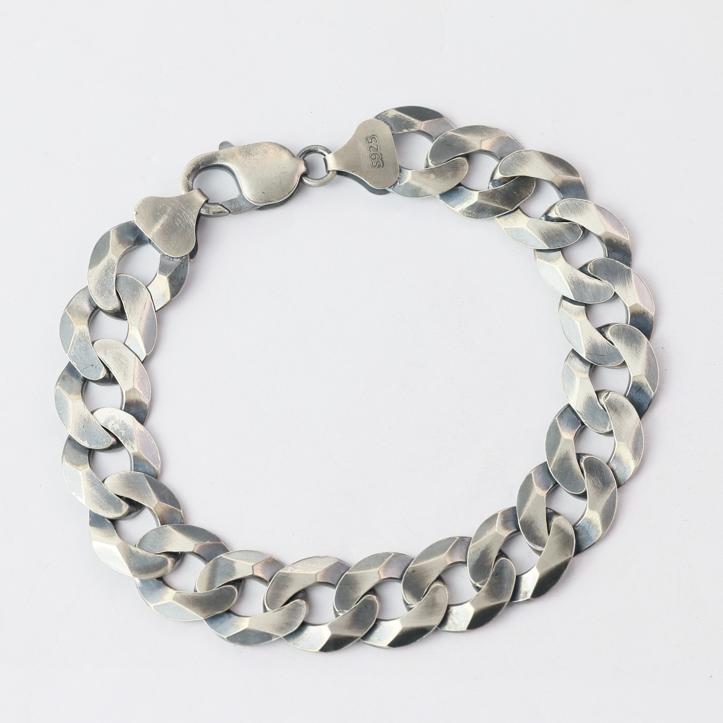Silver Bracelet Chain Mens Chain Sterling 925 Chain 13mm