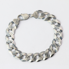Silver Bracelet Chain Mens Chain Sterling 925 Chain 13mm