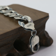 Silver Bracelet Chain Mens Chain Sterling 925 Chain 13mm
