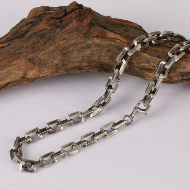 Silver Chain Mens Chain Sterling 925 Chain 6mm 8mm