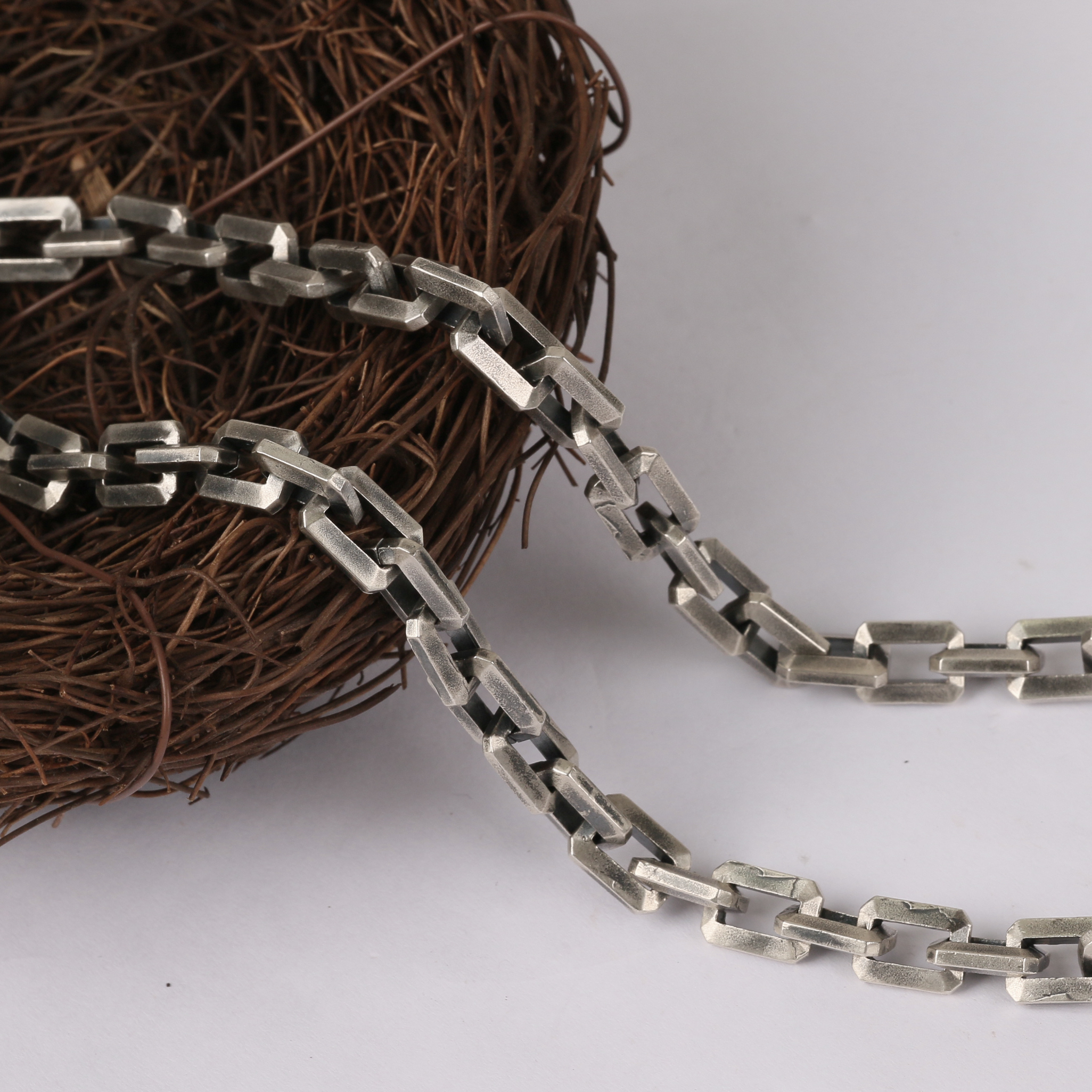 Silver Chain Mens Chain Sterling 925 Chain 6mm 8mm