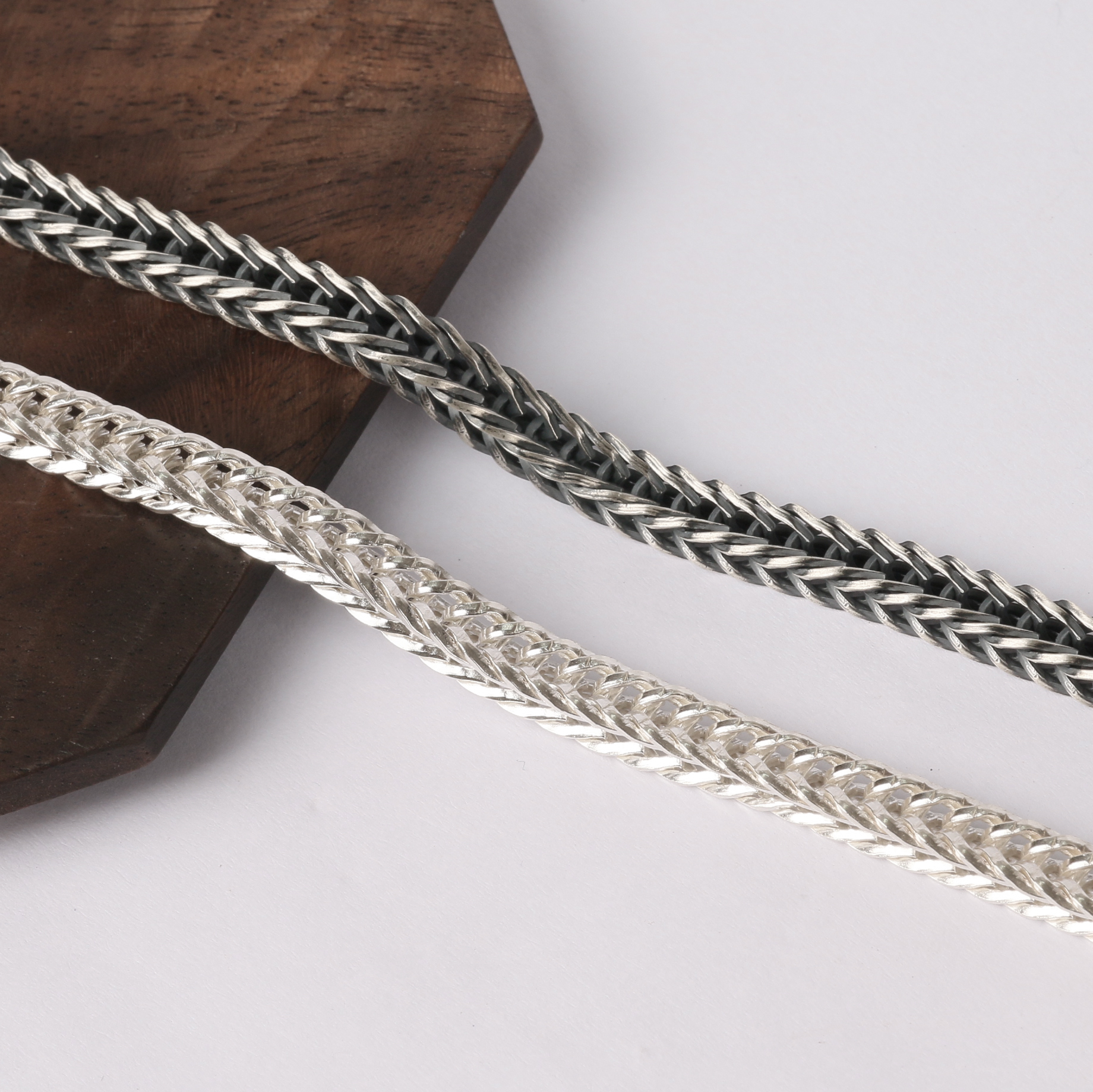 Silver Chain Mens Chain Foxtail Chain Brain Chain Sterling 925 Chain 4.5mm 5mm 5.5mm