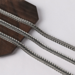 Silver Chain Mens Chain Foxtail Chain Brain Chain Sterling 925 Chain 4.5mm 5mm 5.5mm