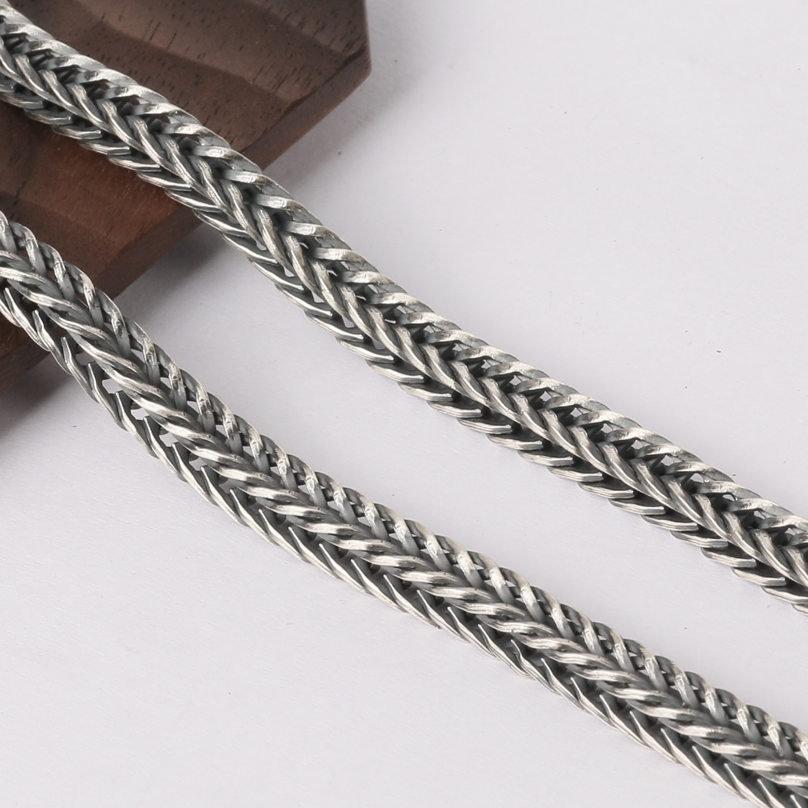 Silver Chain Mens Chain Foxtail Chain Brain Chain Sterling 925 Chain 4.5mm 5mm 5.5mm