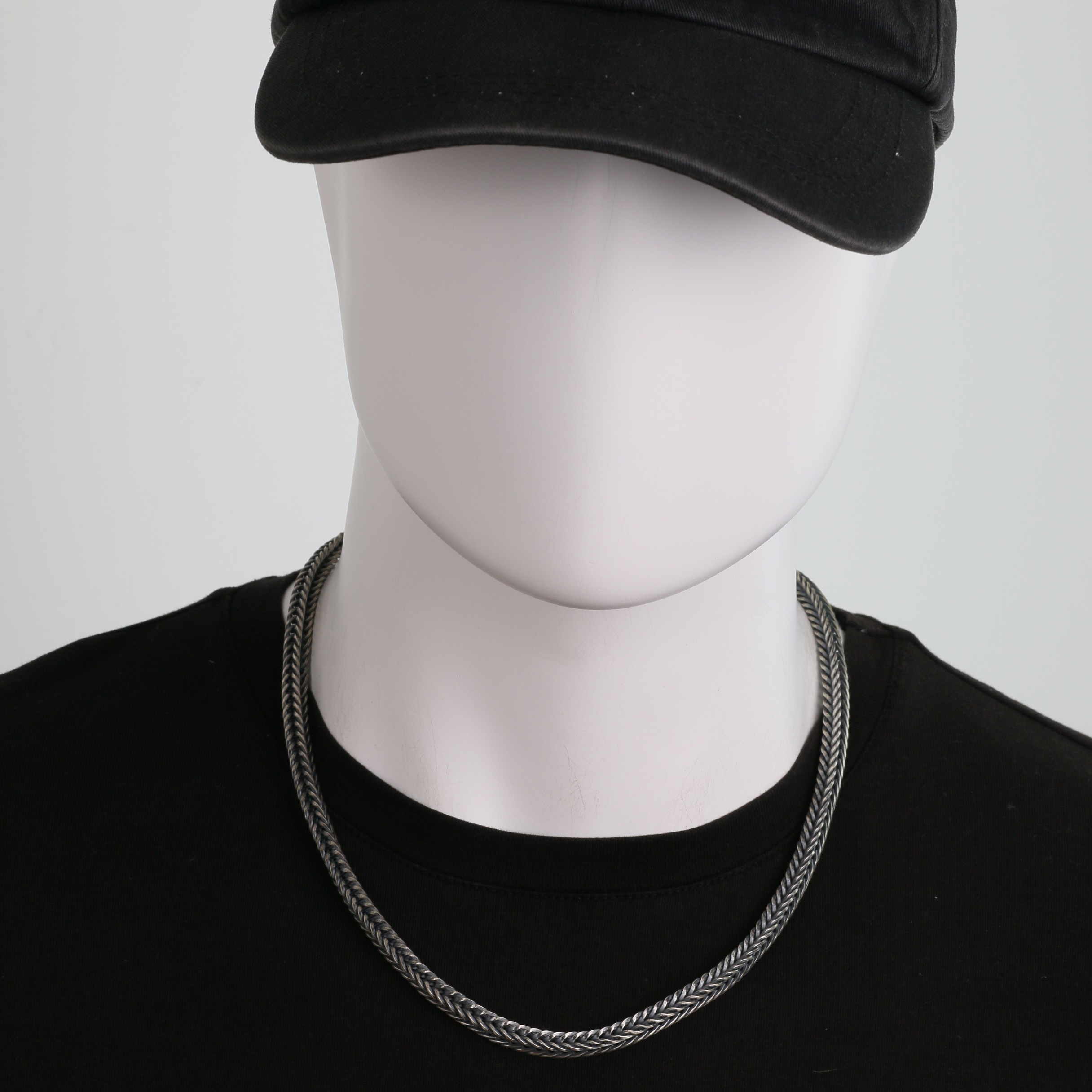 Silver Chain Mens Chain Foxtail Chain Brain Chain Sterling 925 Chain 4.5mm 5mm 5.5mm