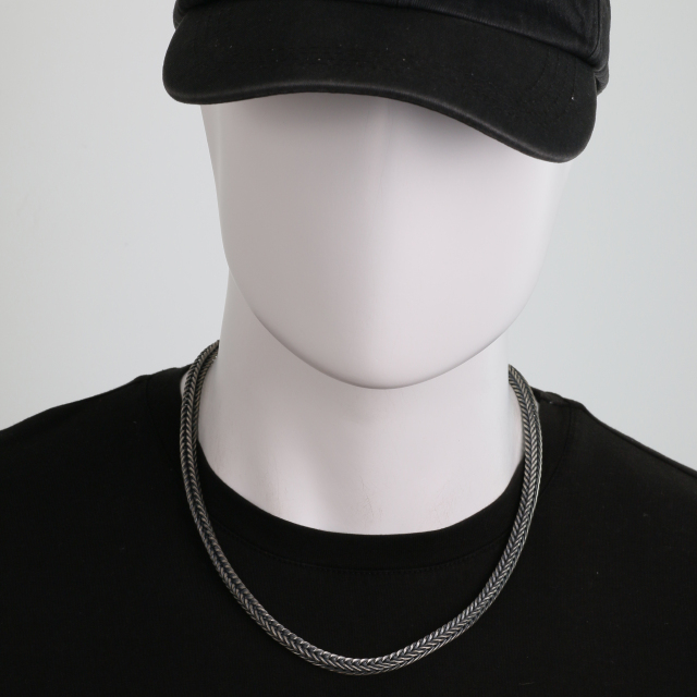 Silver Chain Mens Chain Foxtail Chain Brain Chain Sterling 925 Chain 4.5mm 5mm 5.5mm