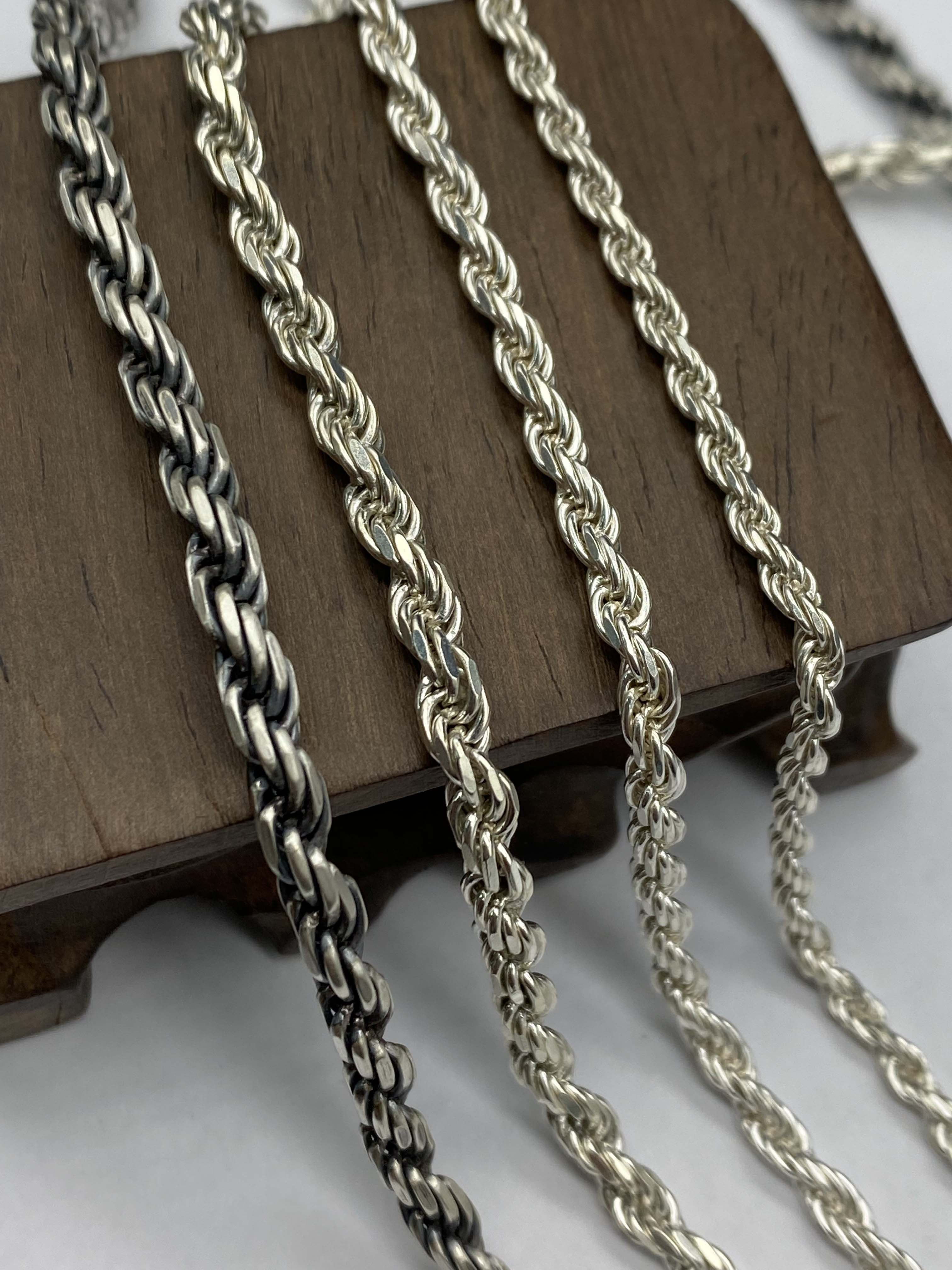 3mm,3.5mm,4mm Silver Chain Mens Chain Sterling 925 Chain