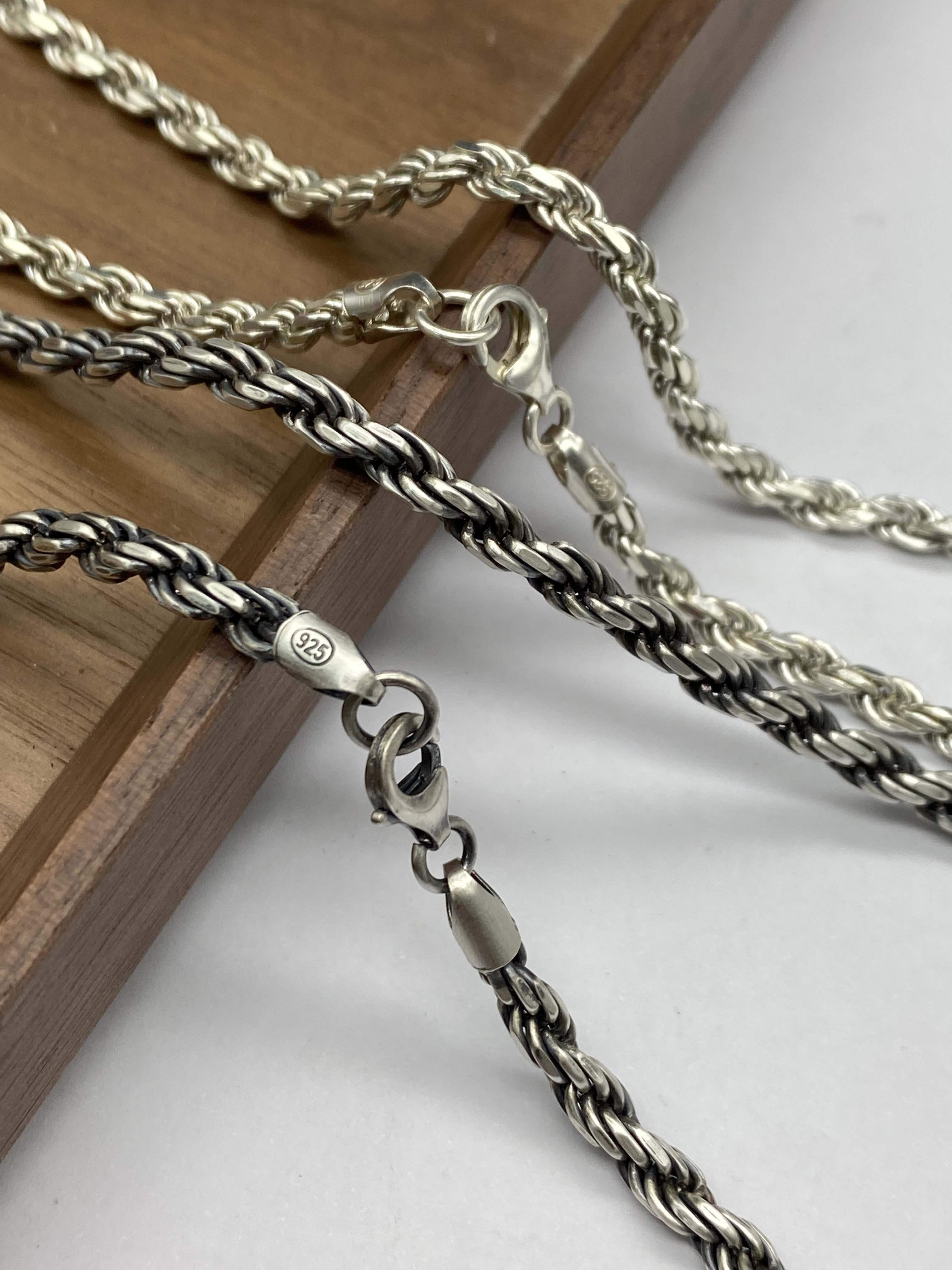 3mm,3.5mm,4mm Silver Chain Mens Chain Sterling 925 Chain