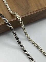 3mm,3.5mm,4mm Silver Chain Mens Chain Sterling 925 Chain