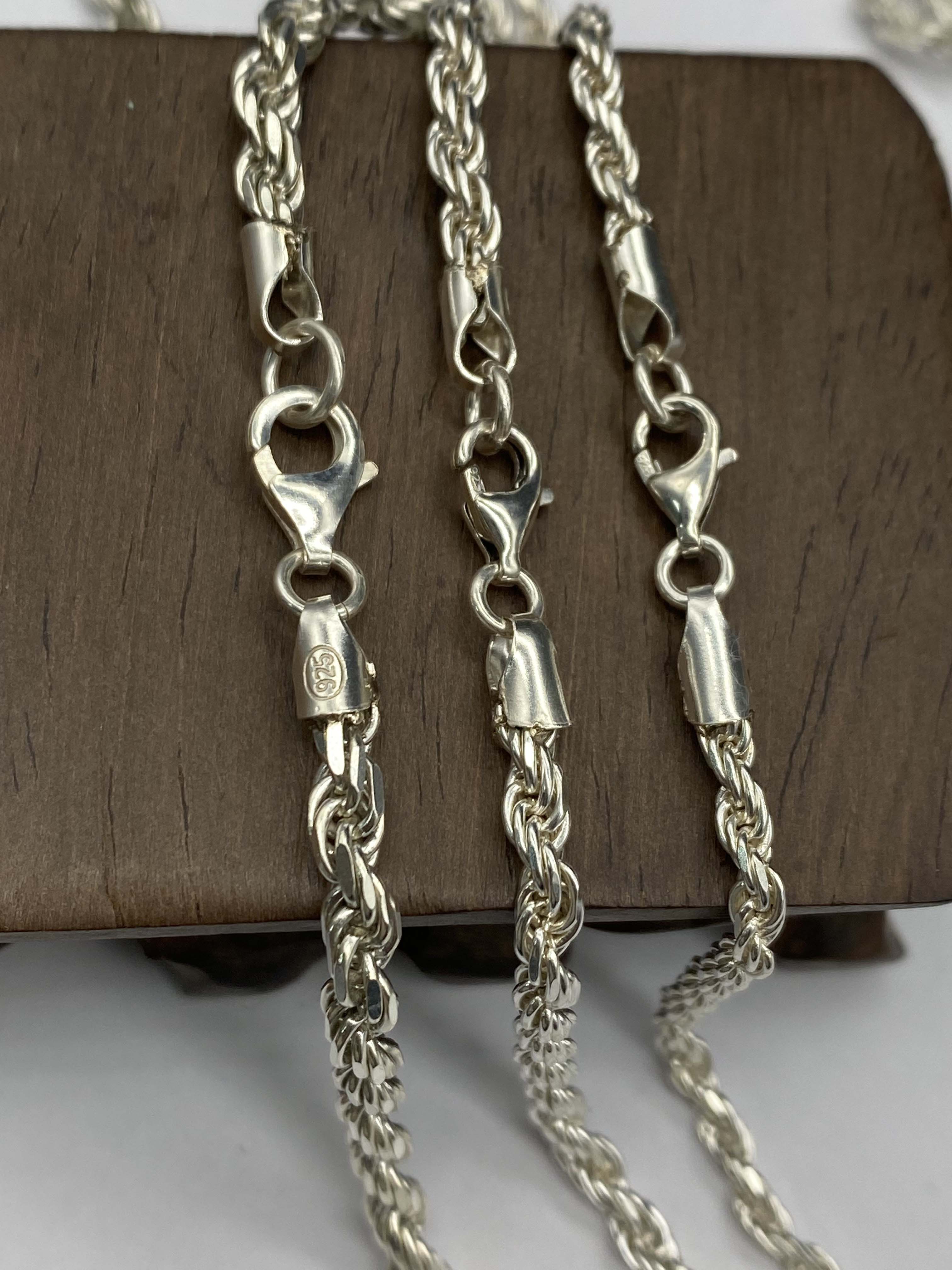 3mm,3.5mm,4mm Silver Chain Mens Chain Sterling 925 Chain