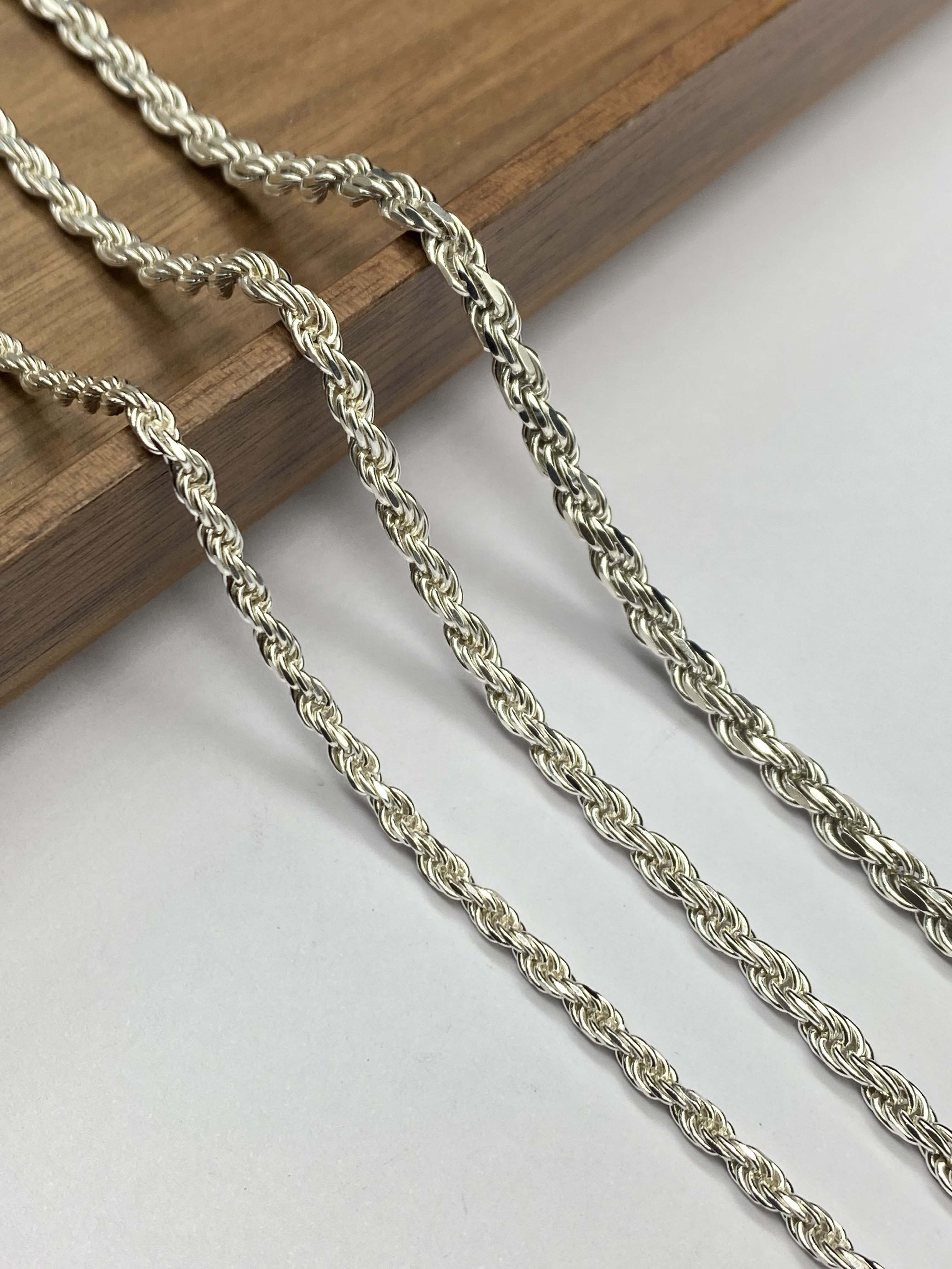 3mm,3.5mm,4mm Silver Chain Mens Chain Sterling 925 Chain