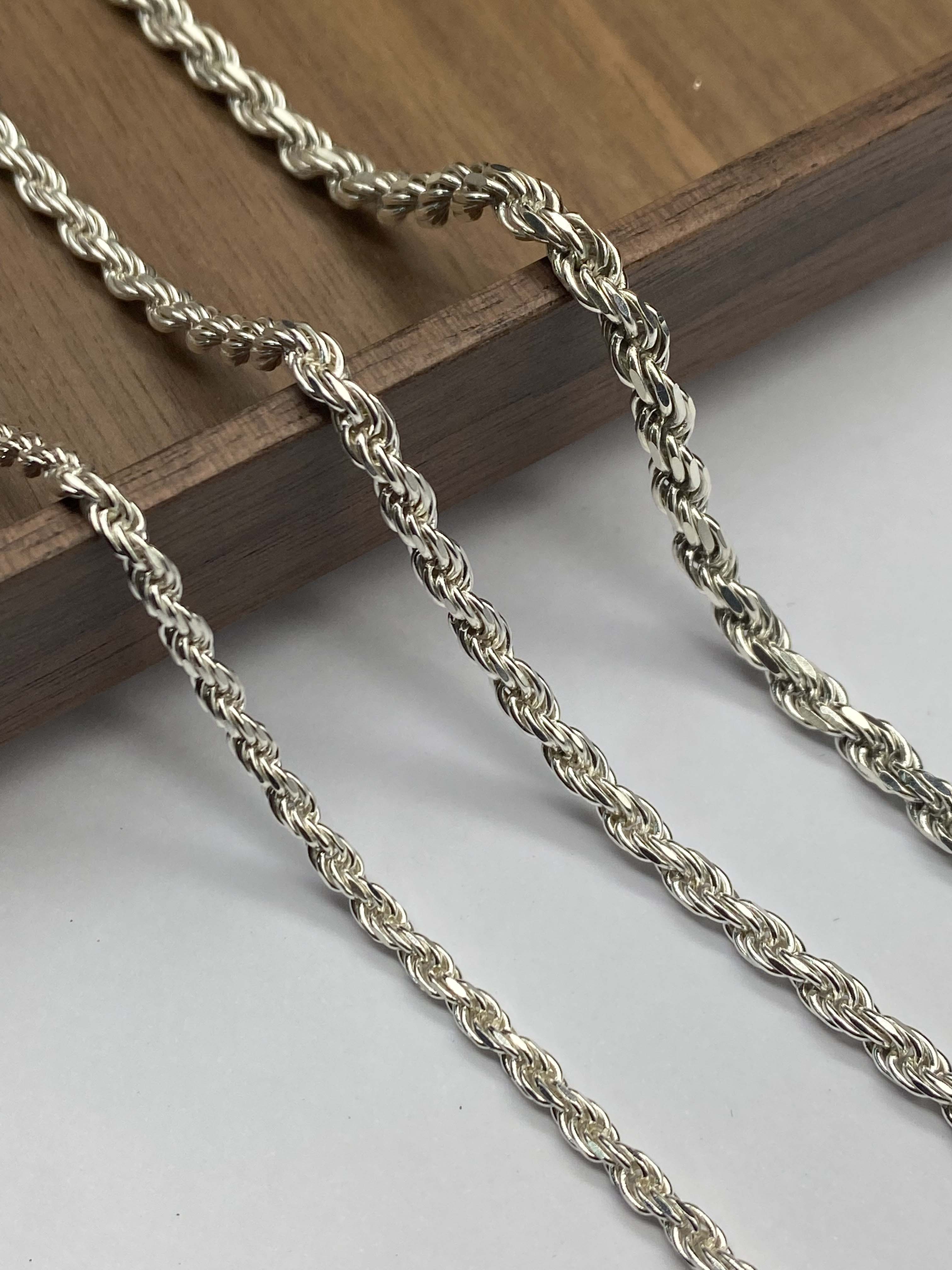 3mm,3.5mm,4mm Silver Chain Mens Chain Sterling 925 Chain
