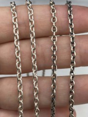 Silver Chain Cable Chain Mens Chain Sterling Silver 925 Chain 3mm 4mm 4.5mm 5.5mm