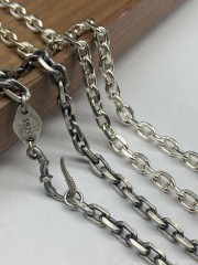 3mm,3.5mm,4mm,5mm,6mm  Silver Chain Mens Chain Sterling 925 Chain