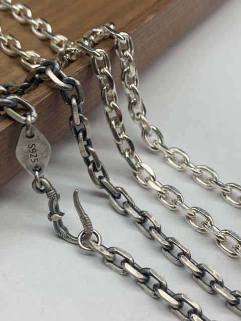 3mm,3.5mm,4mm,5mm,6mm  Silver Chain Mens Chain Sterling 925 Chain