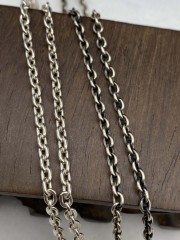 Silver Chain Cable Chain Mens Chain Sterling Silver 925 Chain 3mm 4mm 4.5mm 5.5mm