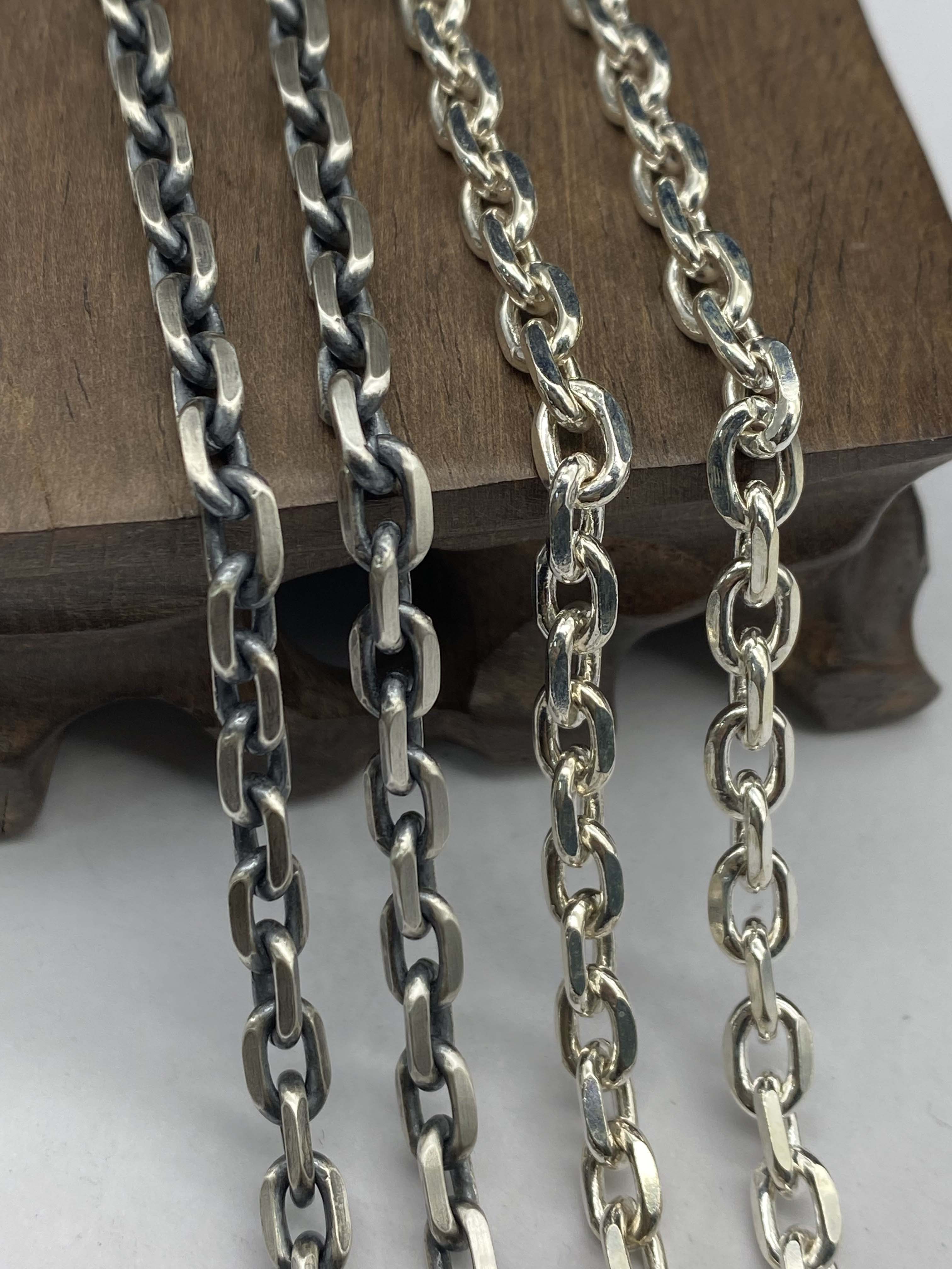 3mm,3.5mm,4mm,5mm,6mm  Silver Chain Mens Chain Sterling 925 Chain