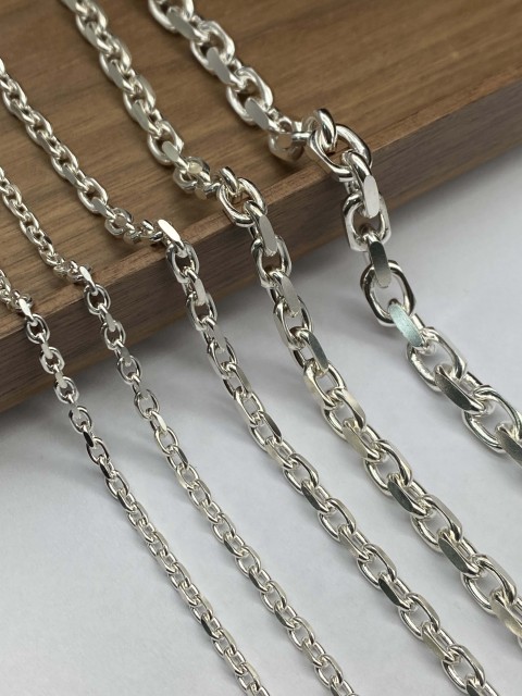 3mm,3.5mm,4.5mm,6mm,7.2mm  Silver Chain Mens Chain Sterling 925 Chain