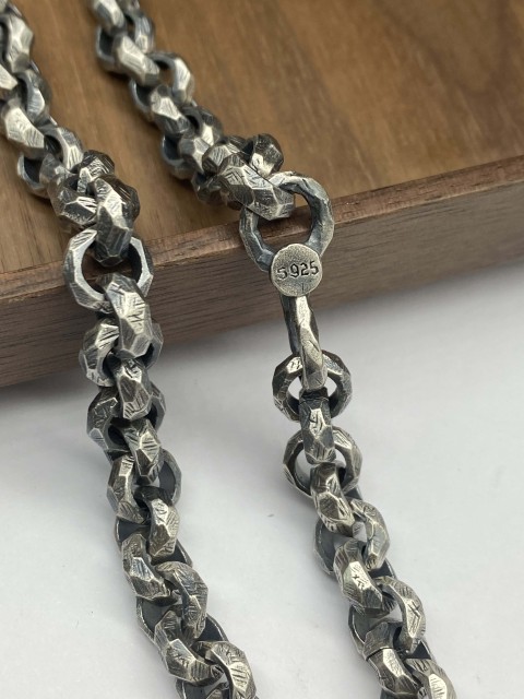9mm,12mm Silver Chain Mens Chain Sterling 925 Chain