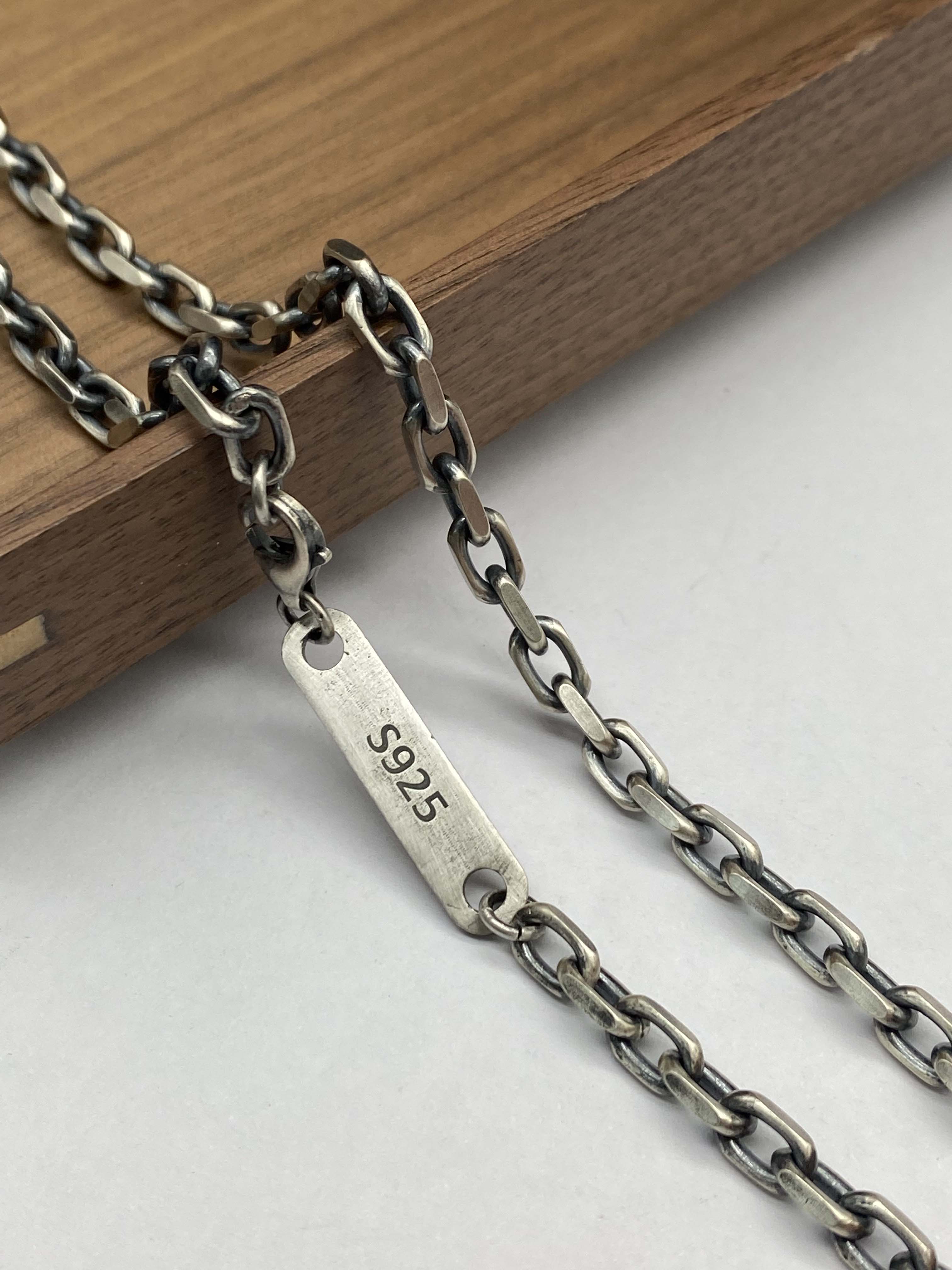 6mm Silver Chain Mens Chain Sterling 925 Chain