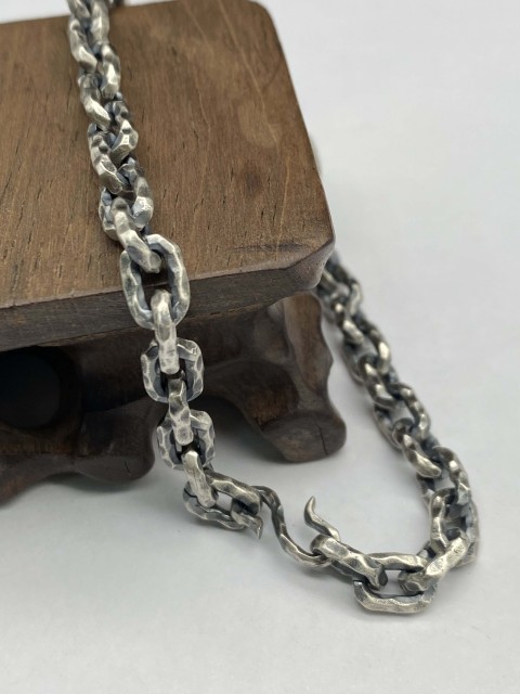 6mm,8mm,10mm Silve Chain Oxidized Silver Chain Handmade Chain Chunky Cable Chain Sterling Silver 925
