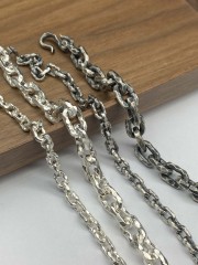 6mm,8mm,10mm Silve Chain Oxidized Silver Chain Handmade Chain Chunky Cable Chain Sterling Silver 925
