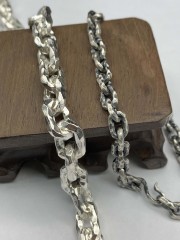 6mm,8mm,10mm Silve Chain Oxidized Silver Chain Handmade Chain Chunky Cable Chain Sterling Silver 925