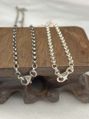 3mm,4mm,5mm,6mm,7mm Silver Chain Mens Chain Sterling 925 Chain