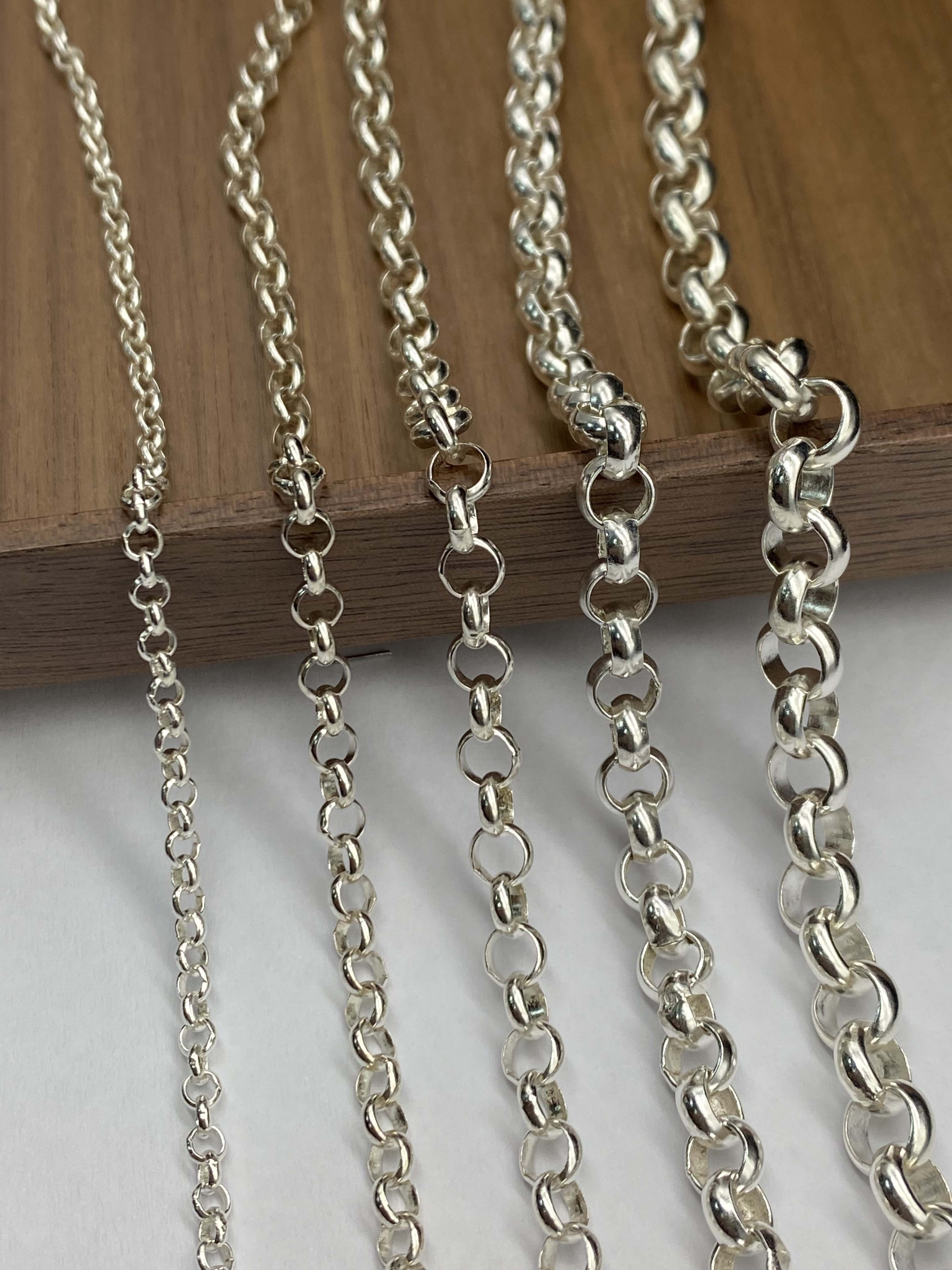3mm,4mm,5mm,6mm,7mm Silver Chain Mens Chain Sterling 925 Chain