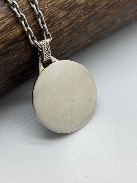 Compass Pendant Necklace Mens Compass Pendant Personalized Engraved Pendant Silver 925