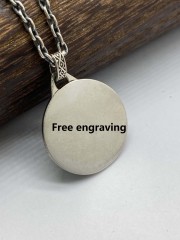Compass Pendant Necklace Mens Compass Pendant Personalized Engraved Pendant Silver 925