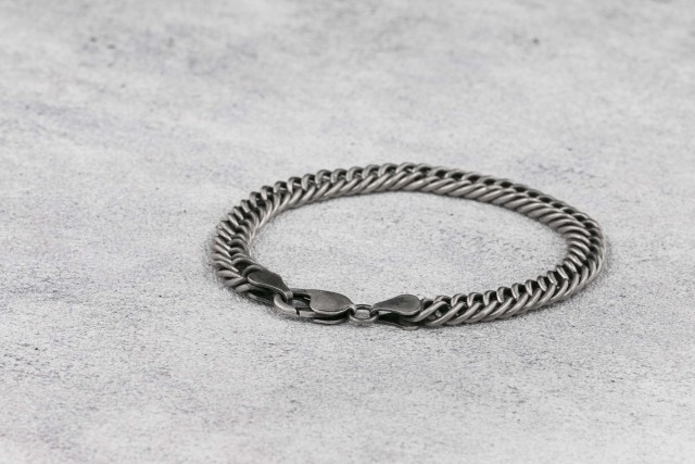 925 Sterling Silver Guban Chain Bracelet 9mm Bracelet chain 9mm