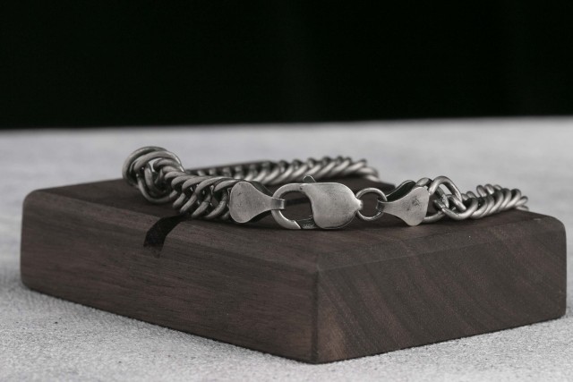 925 Sterling Silver Guban Chain Bracelet 9mm Bracelet chain 9mm