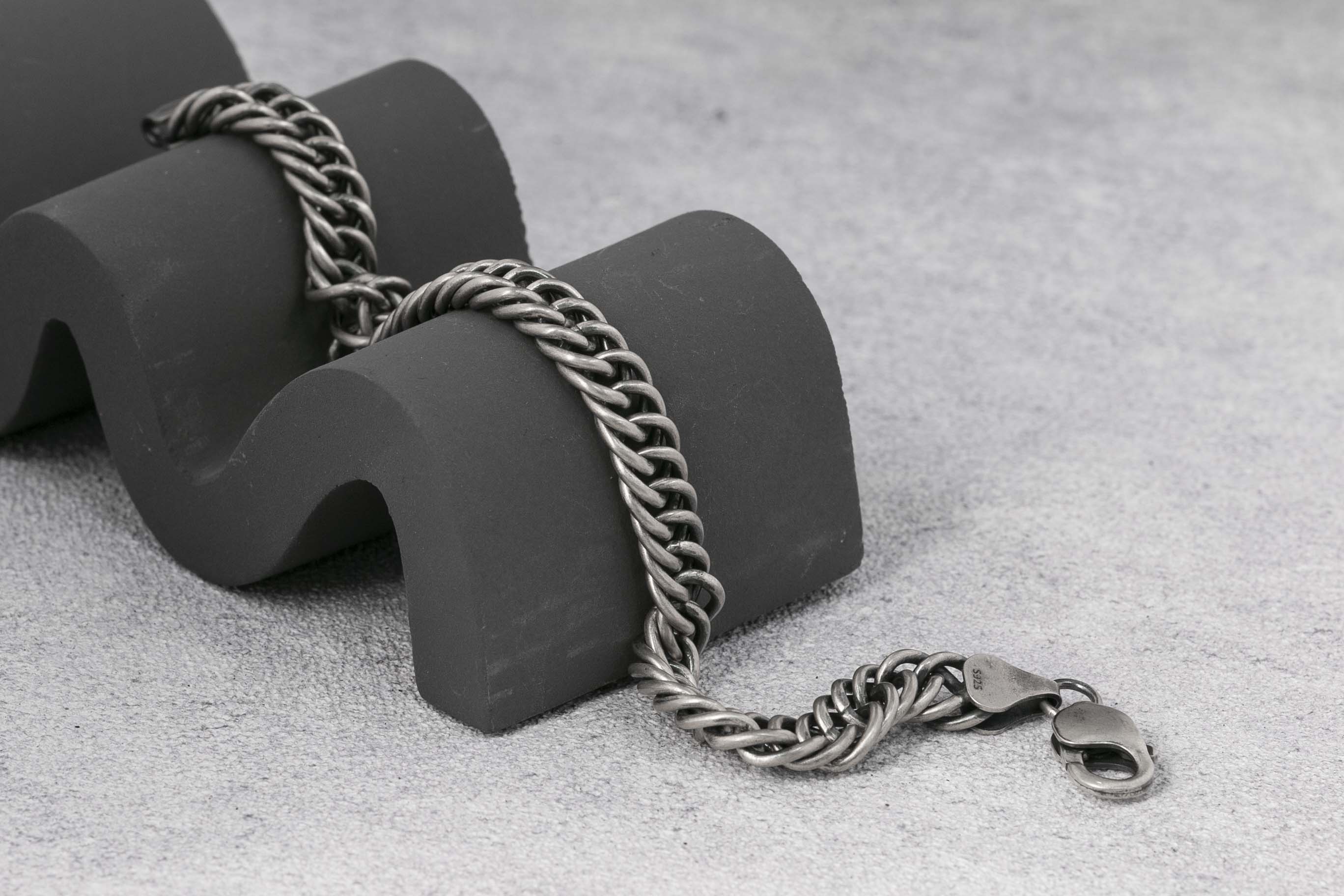 925 Sterling Silver Guban Chain Bracelet 9mm Bracelet chain 9mm