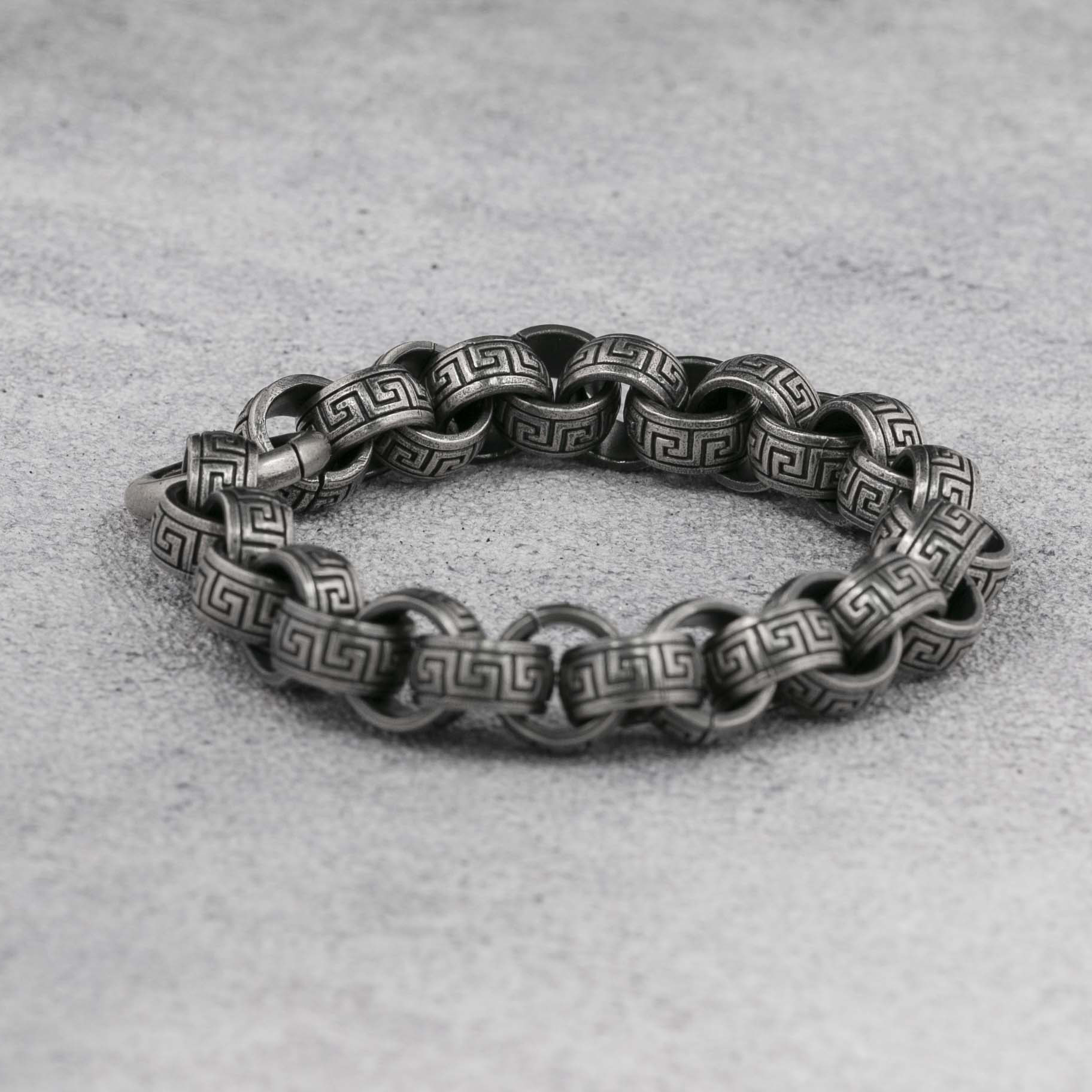 12MM 925 Sterling Silver Rolo Chain Bracelet