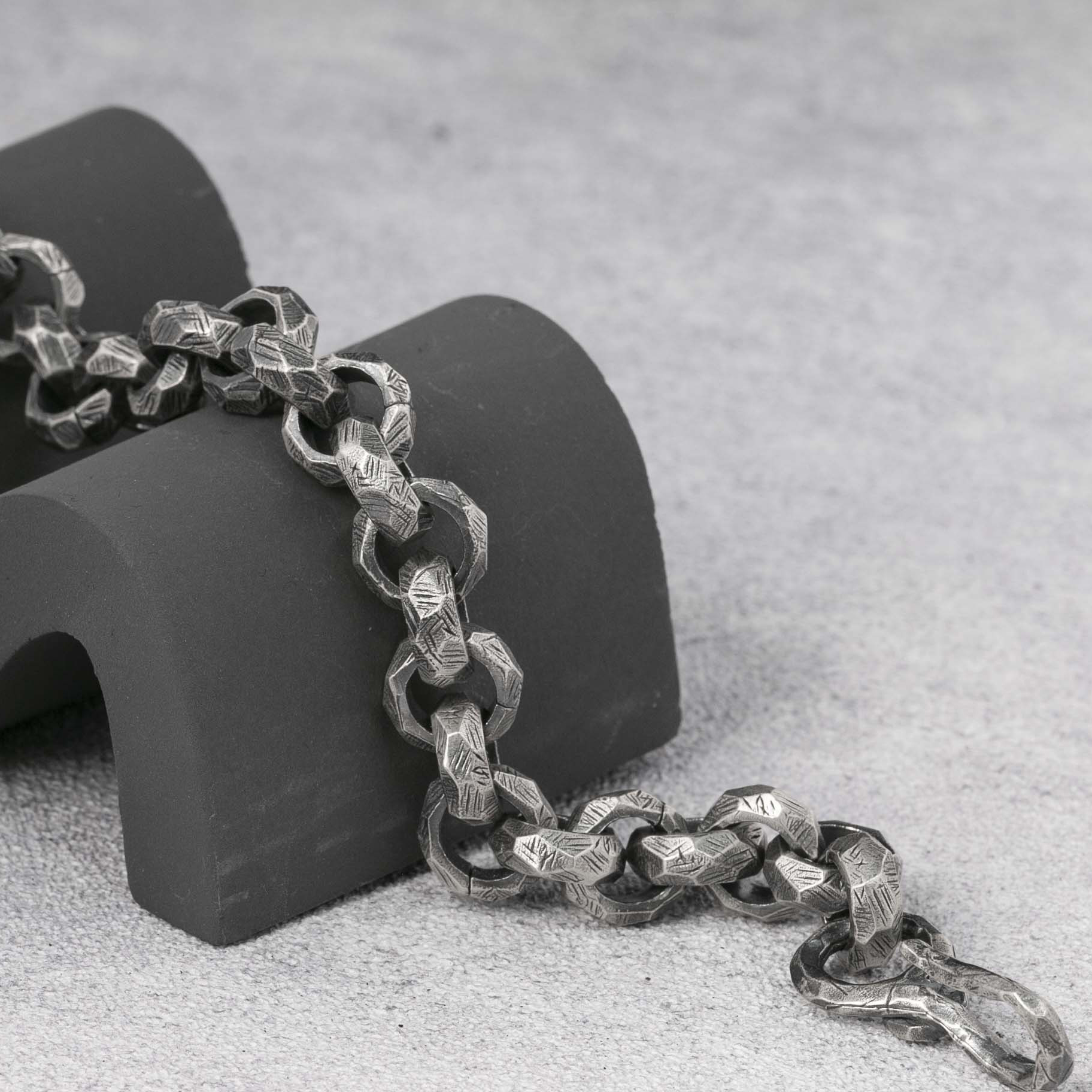 925 Sterling Silver Mens Bracelet Rolo Chain Bracelet 9mm,12mm