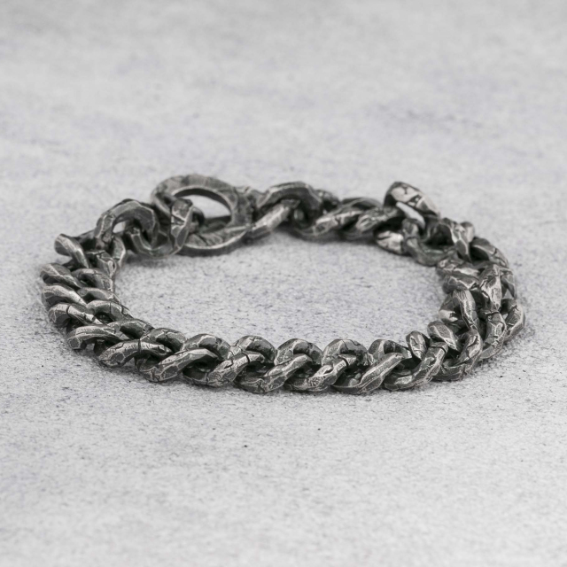 925 Sterling Silver Mens Bracelet Handmade Cuban Chain Bracelet 12mm