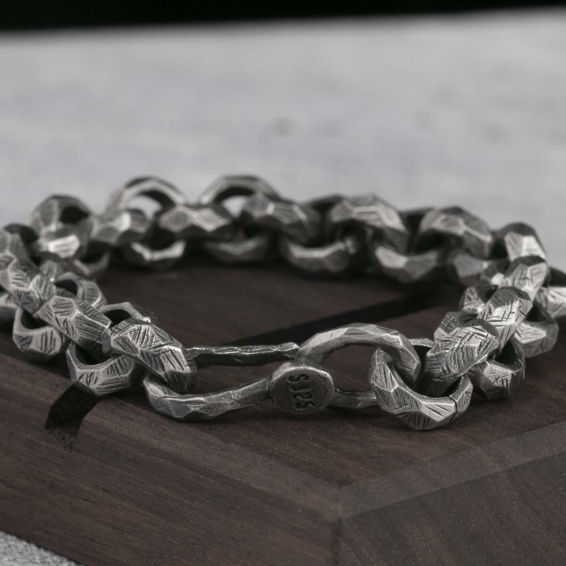 925 Sterling Silver Mens Bracelet Rolo Chain Bracelet 9mm,12mm
