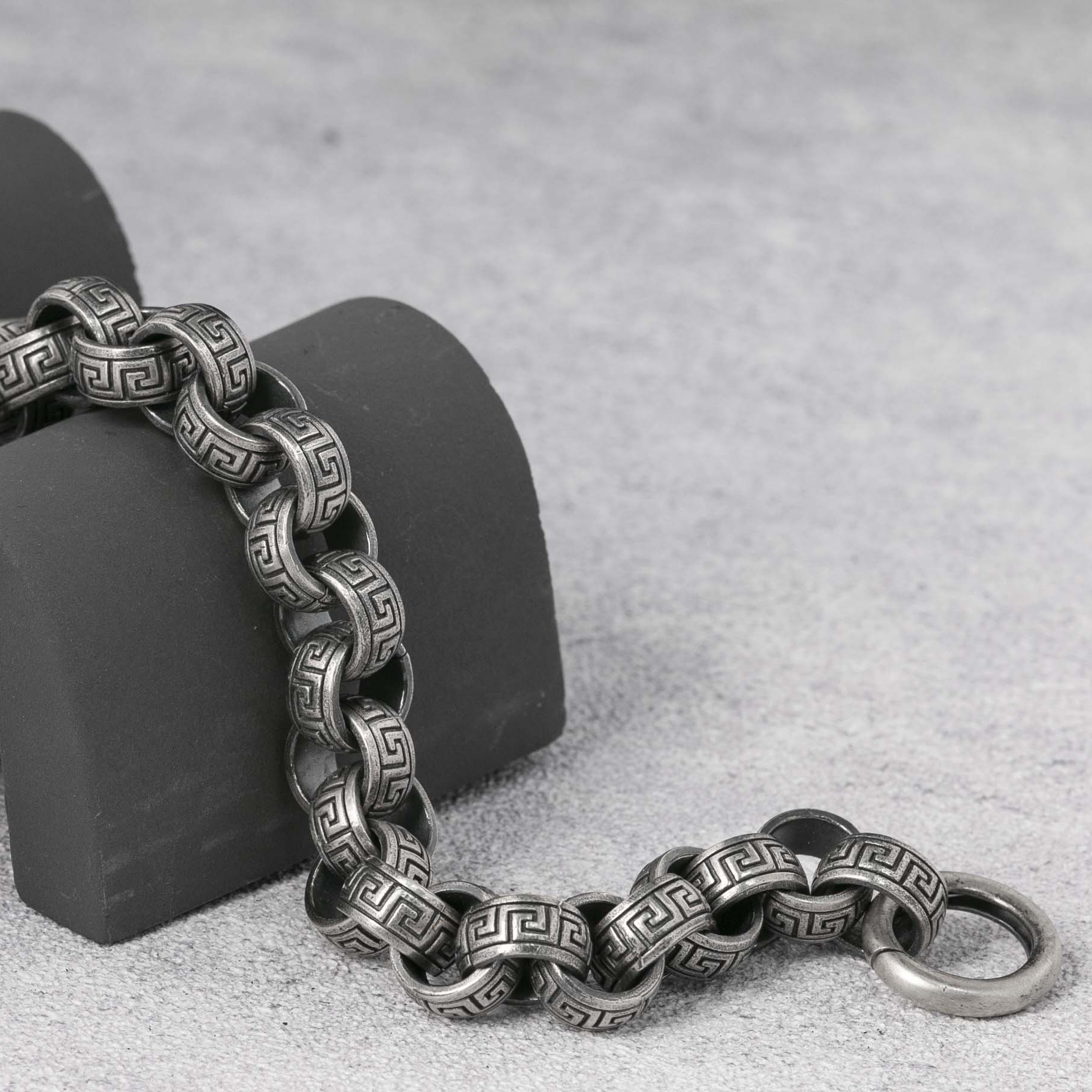 12MM 925 Sterling Silver Rolo Chain Bracelet