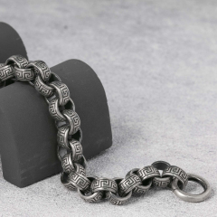 12MM 925 Sterling Silver Rolo Chain Bracelet