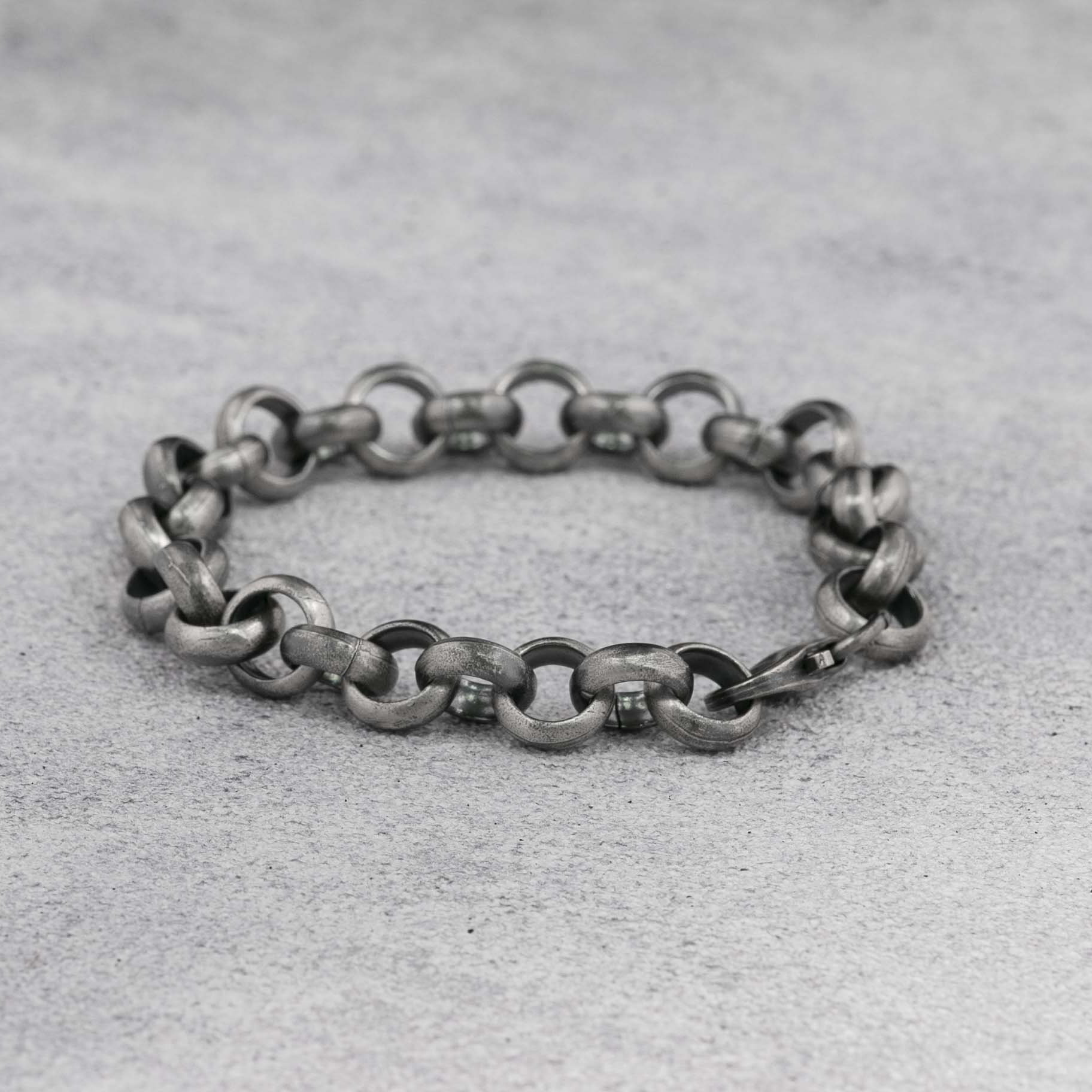 Mens Bracelet Rolo Chain Bracelet 925 Sterling Silver 7mm 10mm